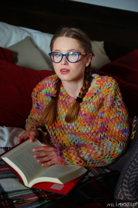 rødhårede briller sexy hd foto