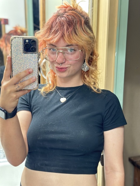 redhead glasses hot picture