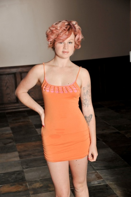 pink hair art nude image