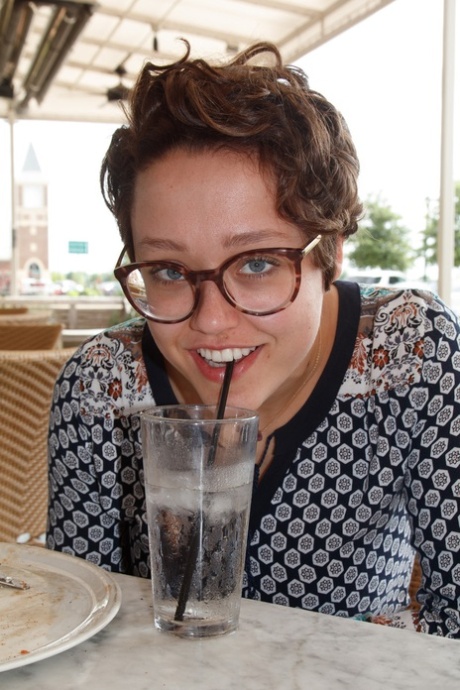 short hair glasses hot nude picture