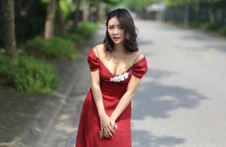 vestido asiático lindo exclusivo coleção