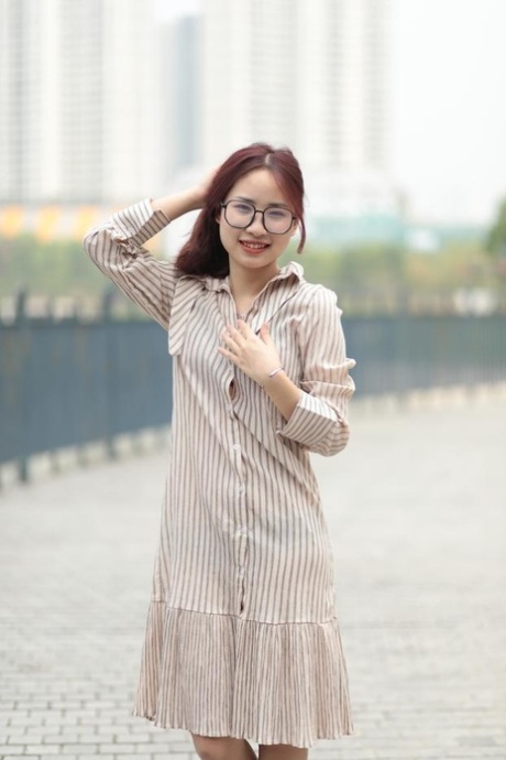 redhead glasses adult image